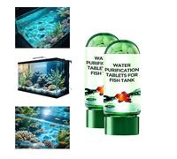 Powerful Aquarium Water Purification Tablet, 2025 New Portable Aqua Water Purification Tablets, Water Purification Tablets for Fish Tank, Water Quality Purification Tablet (2PCS)