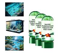 Powerful Aquarium Water Purification Tablet, 2025 New Portable Aqua Water Purification Tablets, Water Purification Tablets for Fish Tank, Water Quality Purification Tablet (3PCS)