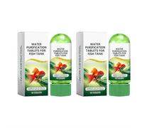 Powerful Aquarium Water Purification Tablet, Portable Aqua Water Purification Tablets, 35Tablets Waters Purifying Tablets For Fish Tanks Removes Turbidity & Impurities For Clear Healthy (2pcs)