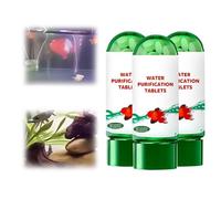 Powerful Aquarium Water Purification Tablet, Portable Aqua Water Purification Tablets, Aquarium Remover, Non Toxic and Fast Water Purification, Water Purification Tablets for Fish Tank (3PCS)