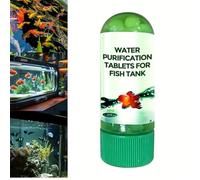 Powerful Aquarium Water Purification Tablet,Quick Clear Aquarium Fish Tank Treatment,Water Purification Tablets,Portable Aqua Wa-ter Purifi-cation Tab-lets,Fish Tank Cleaner,Wa-ter Purifying Tablets
