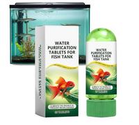 Powerful Aquarium Water Purification Tablet,Water Purification Tablets for Fish Tank,Efficient Clear Turbidity & Improve Waters Quality, Purifying Tablets to Promote Healthy Fish Environment (1pcs)