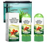Powerful Aquarium Water Purification Tablet,Water Purification Tablets for Fish Tank,Efficient Clear Turbidity & Improve Waters Quality, Purifying Tablets to Promote Healthy Fish Environment (2pcs)