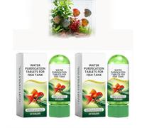 Powerful Aquarium Water Purification Tablets for Aquarium, Fish Tank Cleaner and Algae Remover, Safe for Fish and Plants (2pcs)