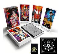 Powerful Artistic Tarot Cards Deck with Guide Book, 78 Modern Illustrated Tarot Cards for Beginners, Creative Graffiti Style Tarot Set with Velvet Cloth, Acrylic Stands & Pouch for Daily Reading