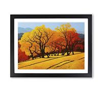 Powerful Autumn Forest H1022 Framed Print for Living Room Bedroom Home Office Décor, Wall Art Picture Ready to Hang, Black A3 Frame (46 x 34 cm)