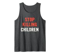 Powerful Awareness: Distressed Stop Killing Children Tank Top, Men, Dark Heather Grey, S