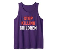 Powerful Awareness: Distressed Stop Killing Children Tank Top, Men, Purple, M
