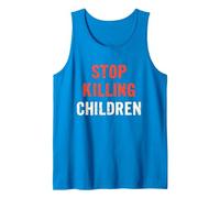 Powerful Awareness: Distressed Stop Killing Children Tank Top, Men, Sapphire, XXL