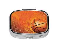 Powerful Basketball,Meta Pill Box 2 Compartment Medicine Case,Portable Organizer