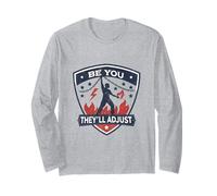 Powerful Be You Design with Stars Chains and Flames Graphic Long Sleeve T-Shirt