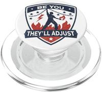 Powerful Be You Design with Stars Chains and Flames Graphic PopSockets PopGrip for MagSafe