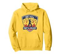 Powerful Be You Design with Stars Chains and Flames Graphic Pullover Hoodie