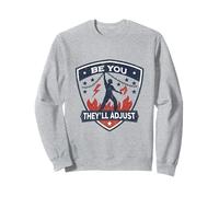Powerful Be You Design with Stars Chains and Flames Graphic Sweatshirt