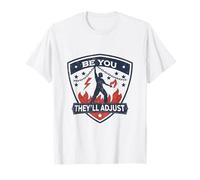 Powerful Be You Design with Stars Chains and Flames Graphic T-Shirt