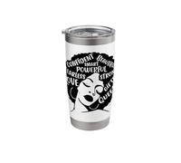 Powerful Beautiful Strong Confident smart Queen Melanin sis Stainless Steel Insulated Tumbler