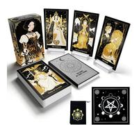 Powerful Black Gold Gothic Tarot Cards with Guidebook, 78 Cards Tarot Deck