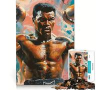 Powerful Boxer Portrait Jigsaw Puzzles 1000 Piece for Teenagers Improve Memory Relaxing Fun Sharp Edge Unique Gift (38x26cm)