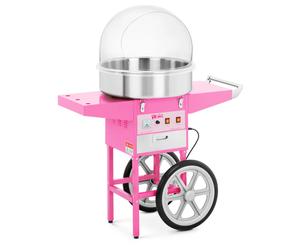Powerful Candy Floss Machine With Stainless Steel Bowl and Warming Drawer 230 V, 1200 W - Candy Floss Machines by Royal Catering Pink