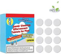 Powerful Cleaning Effervescent Tablets for Pipe, Drain Clog Remover Tablet, Fast Dissolve Hair Grease Clogs, For Sink Toilet Shower Pipes