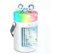 Powerful Cold Winds Portable Air Conditioner Fan, 7 Colours Evaporative Air Cooler With 3 Wind Speed And 600ml, Air Cooler for Office, Bedroom, Car, Homeand Travelling