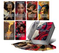 Powerful Confession of Soulmate Oracle Cards, African American Black Love Oracle Cards Deck with Meanings on Them, Soulmates and Twin Flames Oracle Tarot Cards for Beginner, Love Relationships (Black)