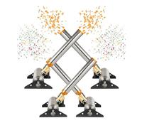 Powerful Confetti Machine, Electric Confetti Launcher Cannon Machine with Remote Control, Angle Adjustable, High-altitude Colored Paper Ribbon Salute Launcher for Wedding Stage(4PCS)