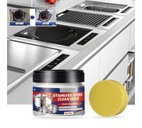 Powerful Cookware Cleaning Paste Stainless Steel Cleaning Paste with Sponge Eco-friendly Reliable Deep Cleaning for Powerful Cookware Metal Surfaces A
