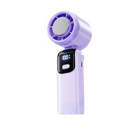 Powerful Cooling Neck Hanging Fan With 5 Speed Adjustable Turbos Motor And Built In LED Display For Outdoor Activities Folding High Speed Turbos Fan