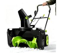 Powerful Cordless Electric Snow Blower for Snow Removal, Adjustable Chute, High Efficiency 850Lbs/Min Plowing, 25ft Throwing Distance, Dual LED Lights for Nighttime Clearing