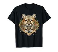 Powerful Cougar Desert Reflection Wildlife Depth Nature Art T-Shirt