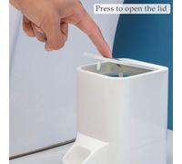 Powerful Disposable Toilet Brush Kit with 10 Refill Sponge Heads