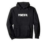 Powerful Distressed Text Men Women Strong Inspirational Pullover Hoodie