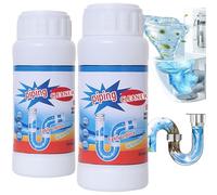 Powerful Drain Cleaner & Unblocker - Foaming Sink & Pipe Dredging Agent - Deodorant for Kitchen, Bathroom, Toilet & Shower - Fast-Acting Cleaners Powder