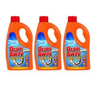 Powerful Drain Unblocker Liquid Sink & Pipe Cleaner for Kitchen, Bathroom, Shower & Toilet Heavy Duty Drain Clearing Formula (3-Pack (3 × 400ml))