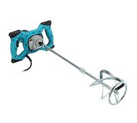 Powerful Electric Mortar Mixer Drill (220V/110V, 2100W) - 6-Speed Cement Stirrer for Paint, Plaster & Adhesives - M14 Pole, 60cm Length - Versatile Blue Power Mixer