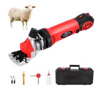 Powerful Electric Sheep shears,900w Sheep Shearing Clippers,with 6-speed ,13-Tooth Blade, for Shaving Fur Wool in Sheep, Goats, Cattle, Farm Livestock red