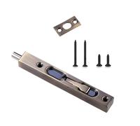Powerful flush door bolt reversible security mechanism modifies the resistance design for French slide storm