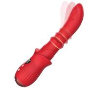 Powerful G Spot Vibrator, LED Display Adult Toy Dildo with 9 Come-Hither & Vibrating & Up-Down Sliding Modes, Silicone Finger Vibrators for Women Clitoral Anal Stimulation