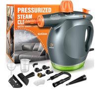 Powerful Handheld Steam Cleaner with Detergent Container and Safety Lock, Multifunctional and Pressurized Handheld Steamer for Kitchen, Bathroom, Windows and Floors, Steamer for