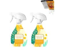 Powerful Kitchen Degreaser Spray with Orange Scent,Degreaser Cleaner Heavy Duty,2025 Upgrade All Purpose Kitchens Heavy Oil Cleaning Agent (2PCS)
