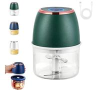 Powerful Large-Capacity Electric Food Chopper - Robust Motor, Portable Small Food Processor,Smart Design & Stainless Steel Blades, Kitchen Gadgets for Meat, Onion, Vegetables, Fruits (Green,350ml)