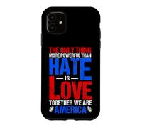 POWERFUL LOVE OVER HATE Football Unity Statement Case for iPhone 11