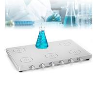 Powerful Magnetic Lab Stirrer/Stir Plate, Multi-Position Laboratory Stirrer, 200-2000 RPM for 1/2/4/6 Positions, for major professional colleges, scientific research LC-UMS-6