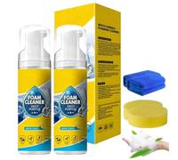 Powerful & Multipurpose Car Interior Foam Cleaner, Car Foam & Upholstery Cleaner - Multi-Purpose Foam Spray for Leather, Fabric & Car Seats Cleaner for Fabric & Home Use (2 Set)