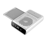 Powerful Nail Vacuum Cleaner Rechargeable Nail Dust Collector with Reusable Filter Nail Extractor Fan for Manicure Salon Tools