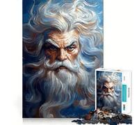 Powerful Old Man Portrait Jigsaw Puzzles 1000 Piece for Teenagers Improve Memory Relaxing Fun Sharp Edge Unique Gift (38x52cm)