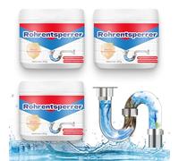 Powerful Pipe Dredge Agent, 2025 New Drain Unblocker, Effective Clog Remover Crystal Lye Drain Opener Sink Unblocker DrainCleaner for Toilets Tubs Shower Sink Unclogs Hair (3PC)