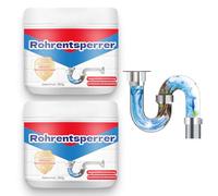 Powerful Pipe Dredge Agent, 2025 New Drain Unblocker, Effective Clog Remover Crystal Lye Drain Opener Sink Unblocker DrainCleaner for Toilets Tubs Shower Sink Unclogs Hair (2PC)