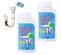 Powerful Pipe Dredging Agent - 2025 New Drain Cleaner Multi-Purpose Pipeline Dredging Agent, Easy Use Pipeline Dredge Suitable for Kitchen Bathroom Toilet (2 bottles, 350g)